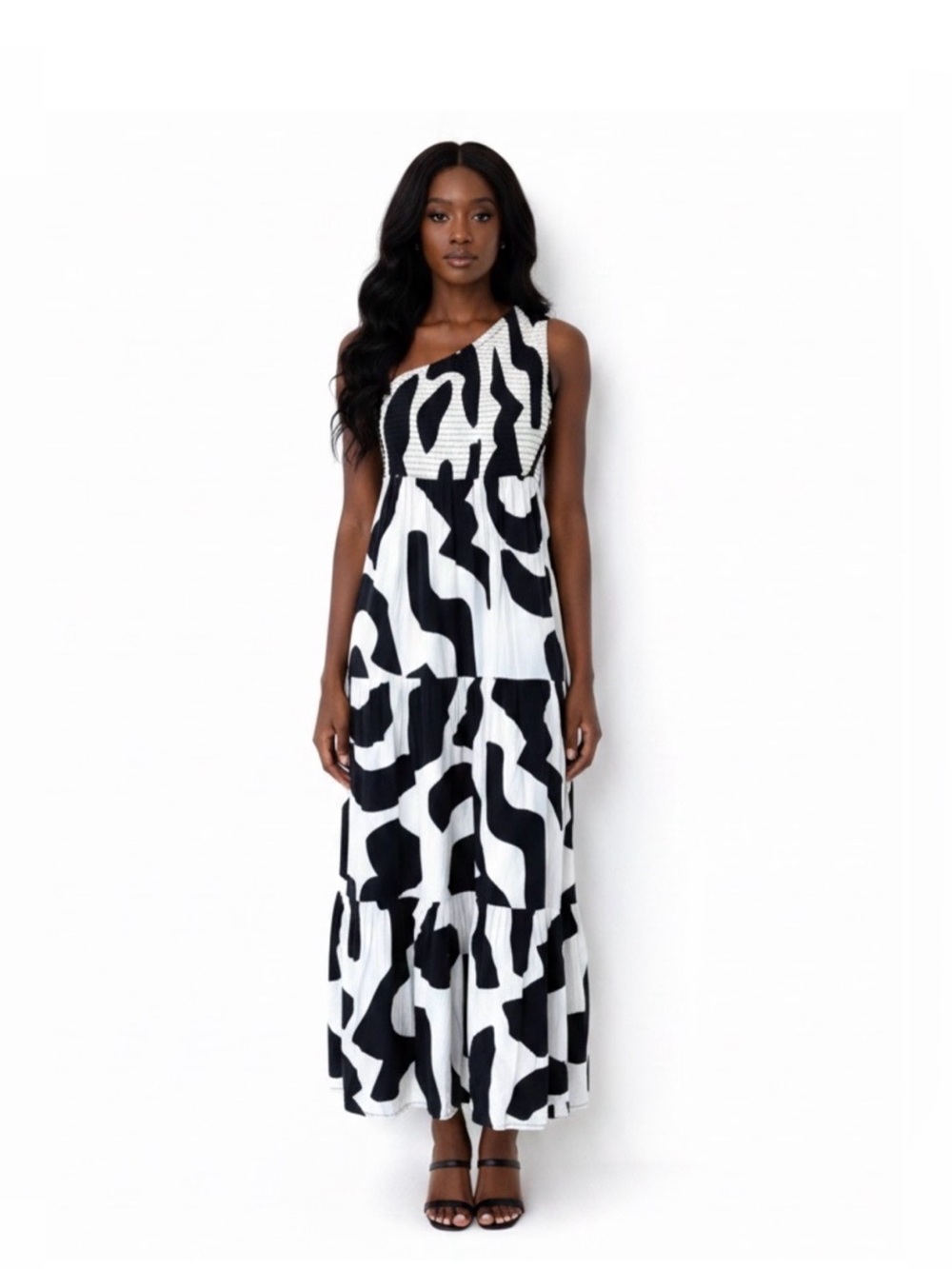 Abel The Label Anthropologie One Shoulder Maxi Dress NWT SMALL